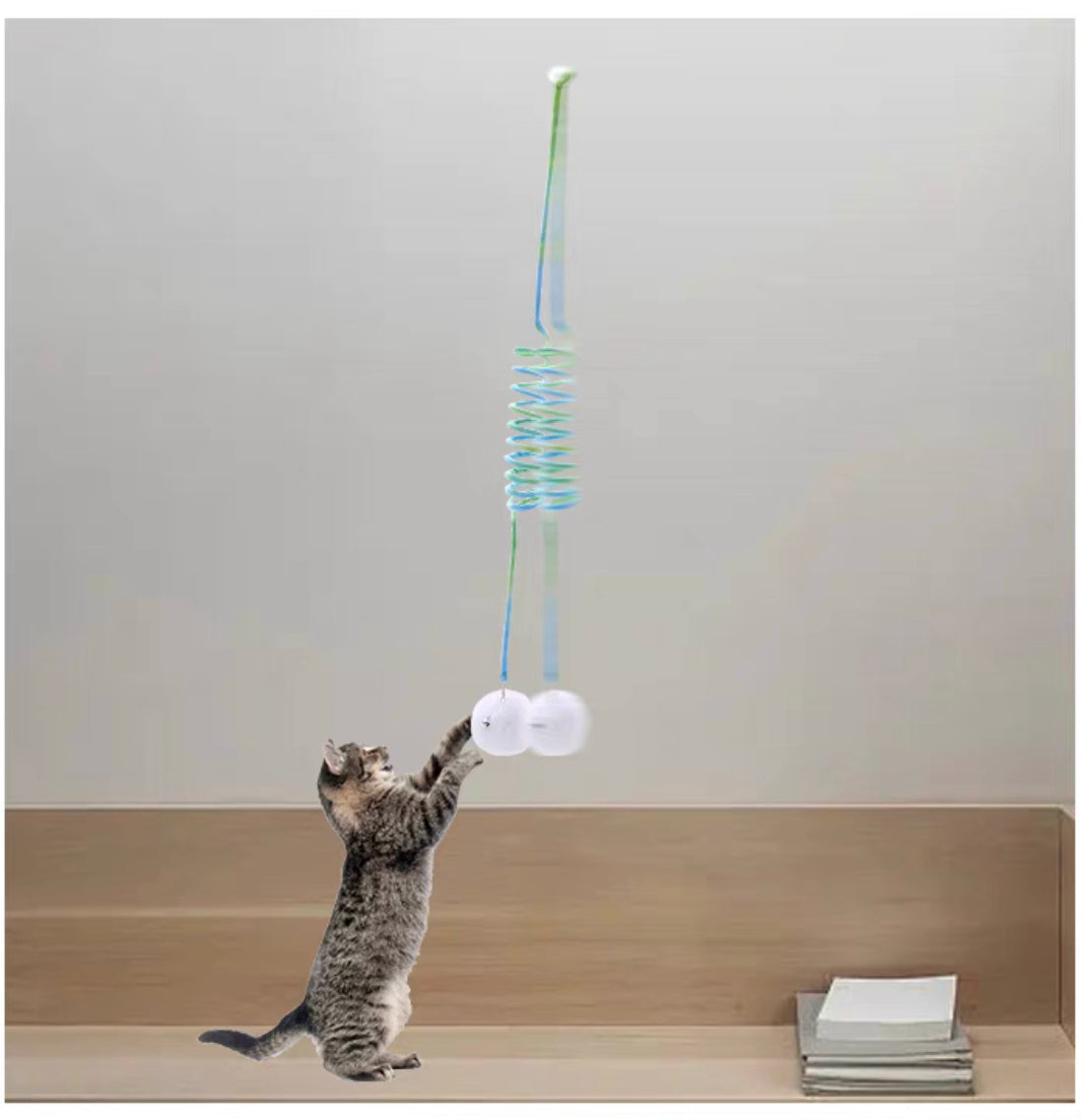 Cat Tube Spring Toy Interactive Indoor Cat Toy Colorful Spring Entertainment Plush Coils for Kitten to Jump Exercise Interactive Cat Toy for Indoor Cats