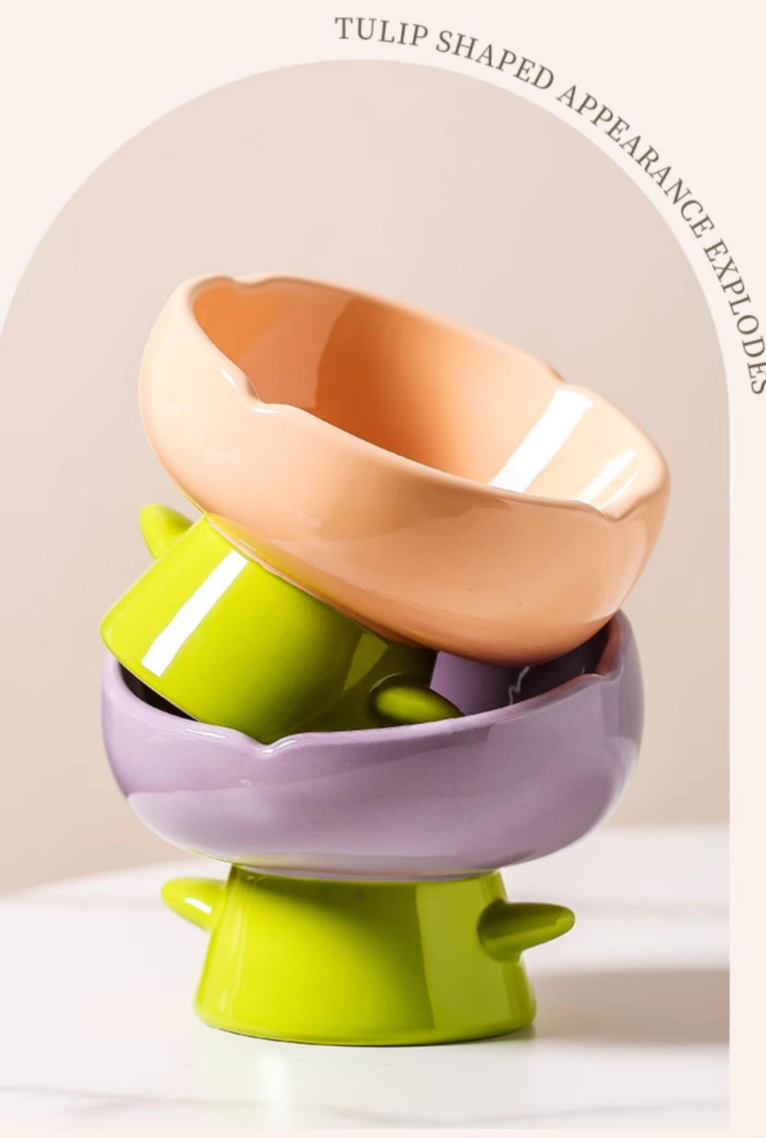 Elevated Bowl - Flowers
