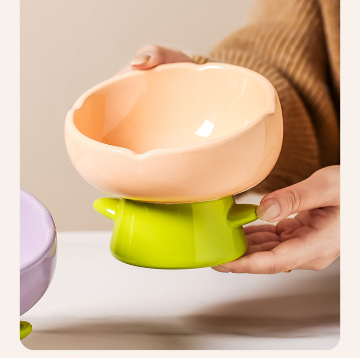 Elevated Bowl - Flowers