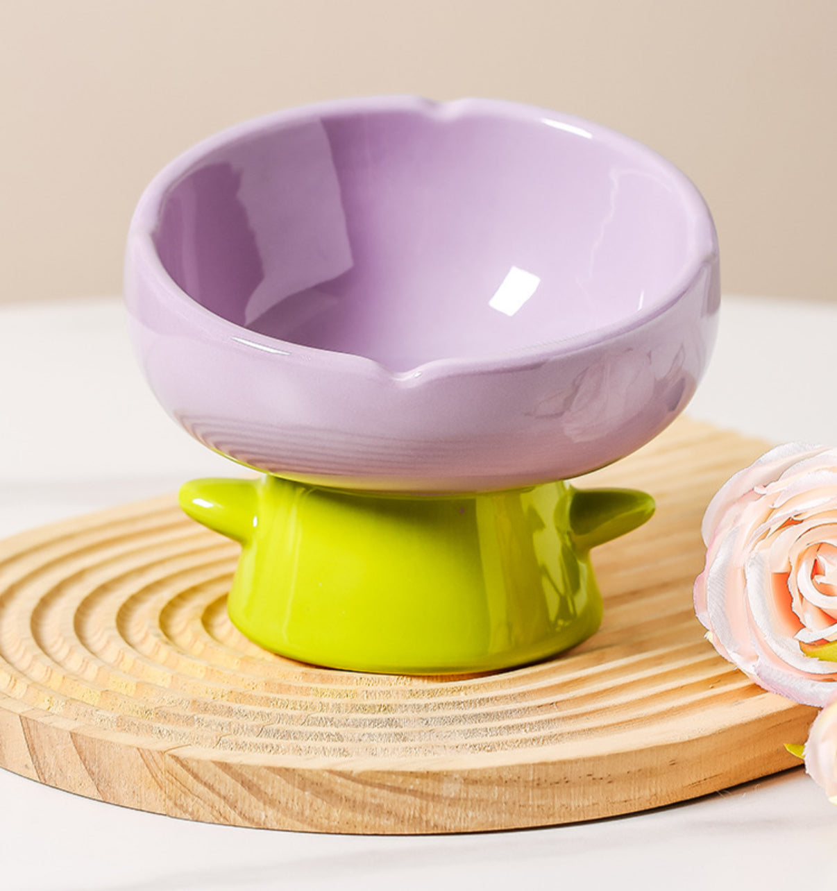Elevated Bowl - Flowers