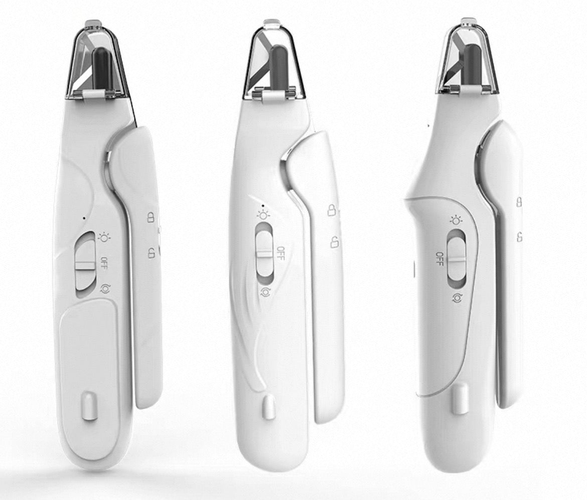 Rechargeable 2-in-1 Pet Nail Grinder and Clipper with LED Light