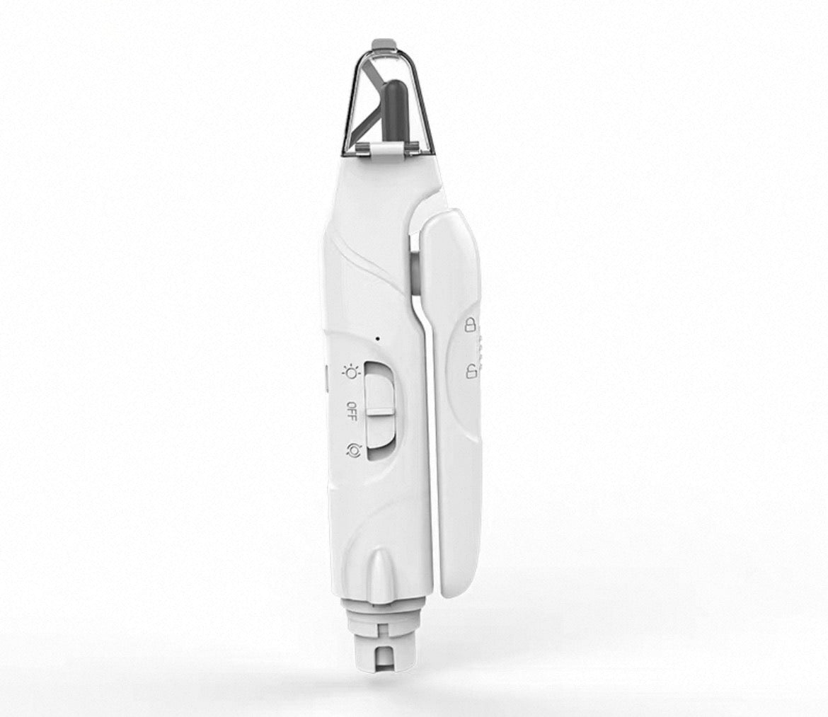 Rechargeable 2-in-1 Pet Nail Grinder and Clipper with LED Light