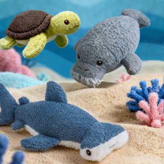 Squeaky Stuffed Dog Toy – Ocean Themed