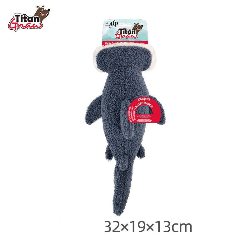 Squeaky Stuffed Dog Toy – Ocean Themed
