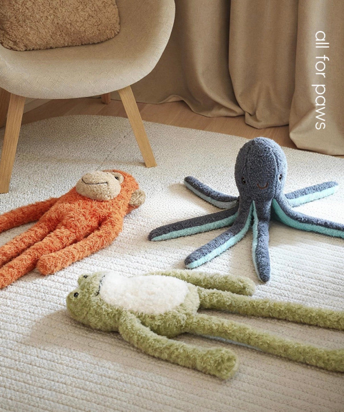 Squeaky Stuffed Dog Toy – Ocean Themed