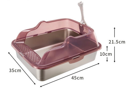 Stainless Steel Cat Litter Tray