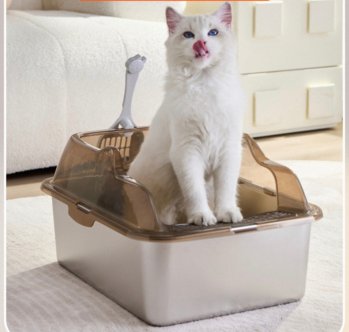 Stainless Steel Cat Litter Tray