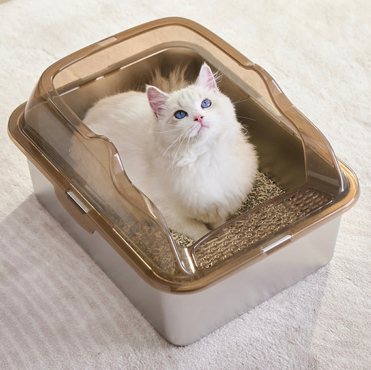 Stainless Steel Cat Litter Tray