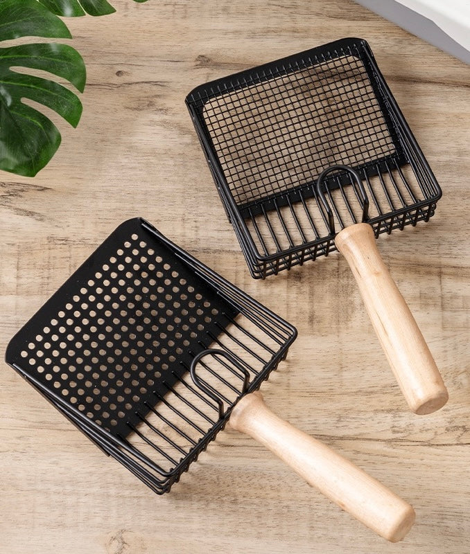 Cat Litter Scoop, Metal Litter Scoop, Metal Litter Scooper for Cats, Aluminum Cat Litter Shovel, Metal Cat Litter Sifter with Deep Shovel and Ergonomic Long Handle, Non-Stick Pet Litter Scoop