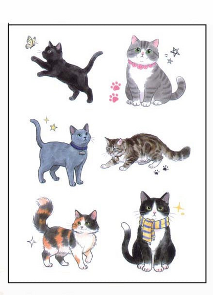 Cat Temporary Tattoo Stickers