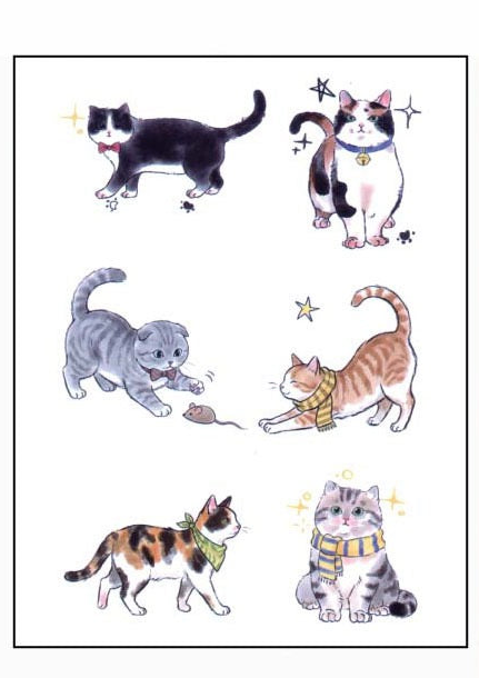 Cat Temporary Tattoo Stickers