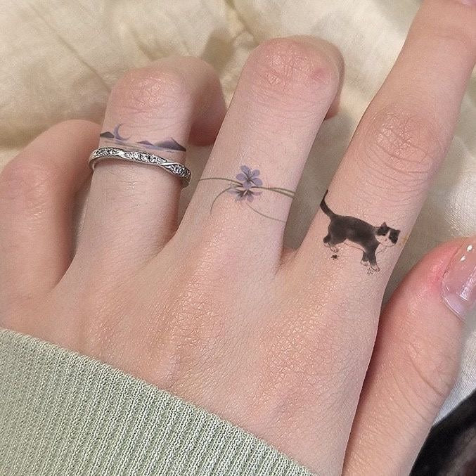 Cat Temporary Tattoo Stickers
