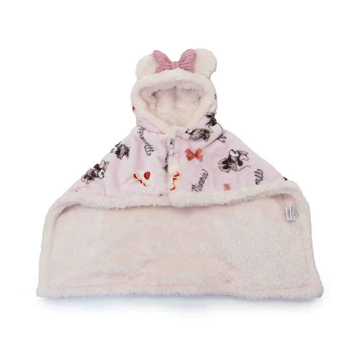 Winter Disney Minnie Mouse Blanket to Wear Cake Pattern Ribbon Hooded Winter Clothes Blanket Heat Retention Cold Protection