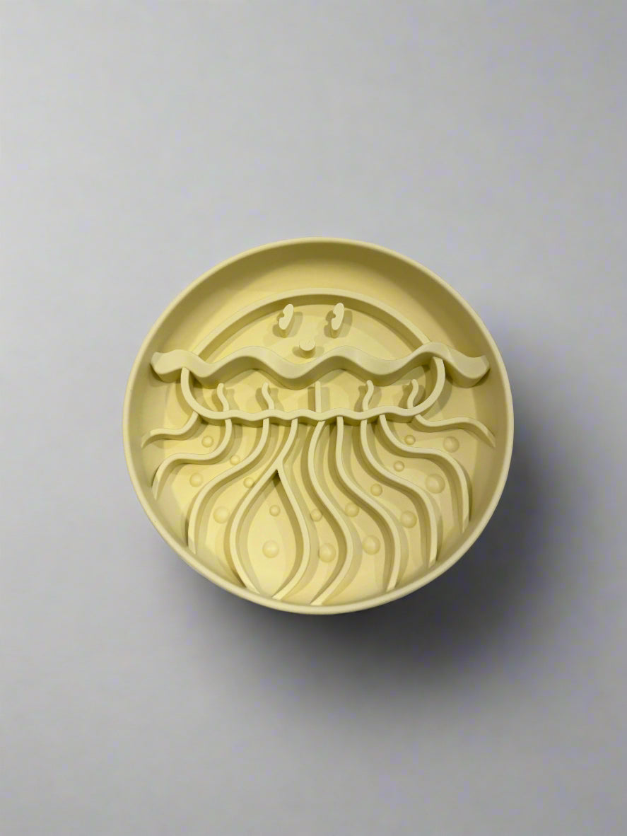 Jelly Fish 3-in-1 Pet Slow Food Bowl Silicone Licking Mat and Puzzle Feeder