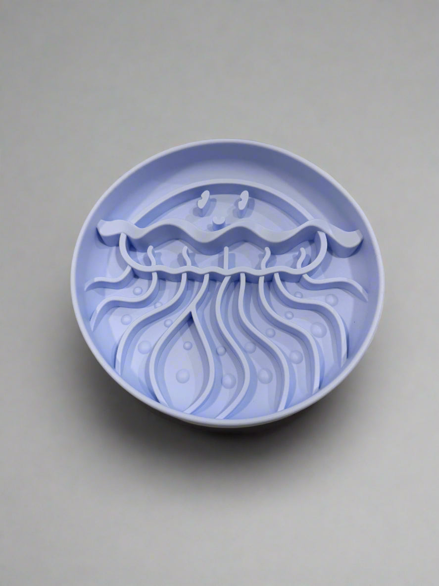 Jelly Fish 3-in-1 Pet Slow Food Bowl Silicone Licking Mat and Puzzle Feeder