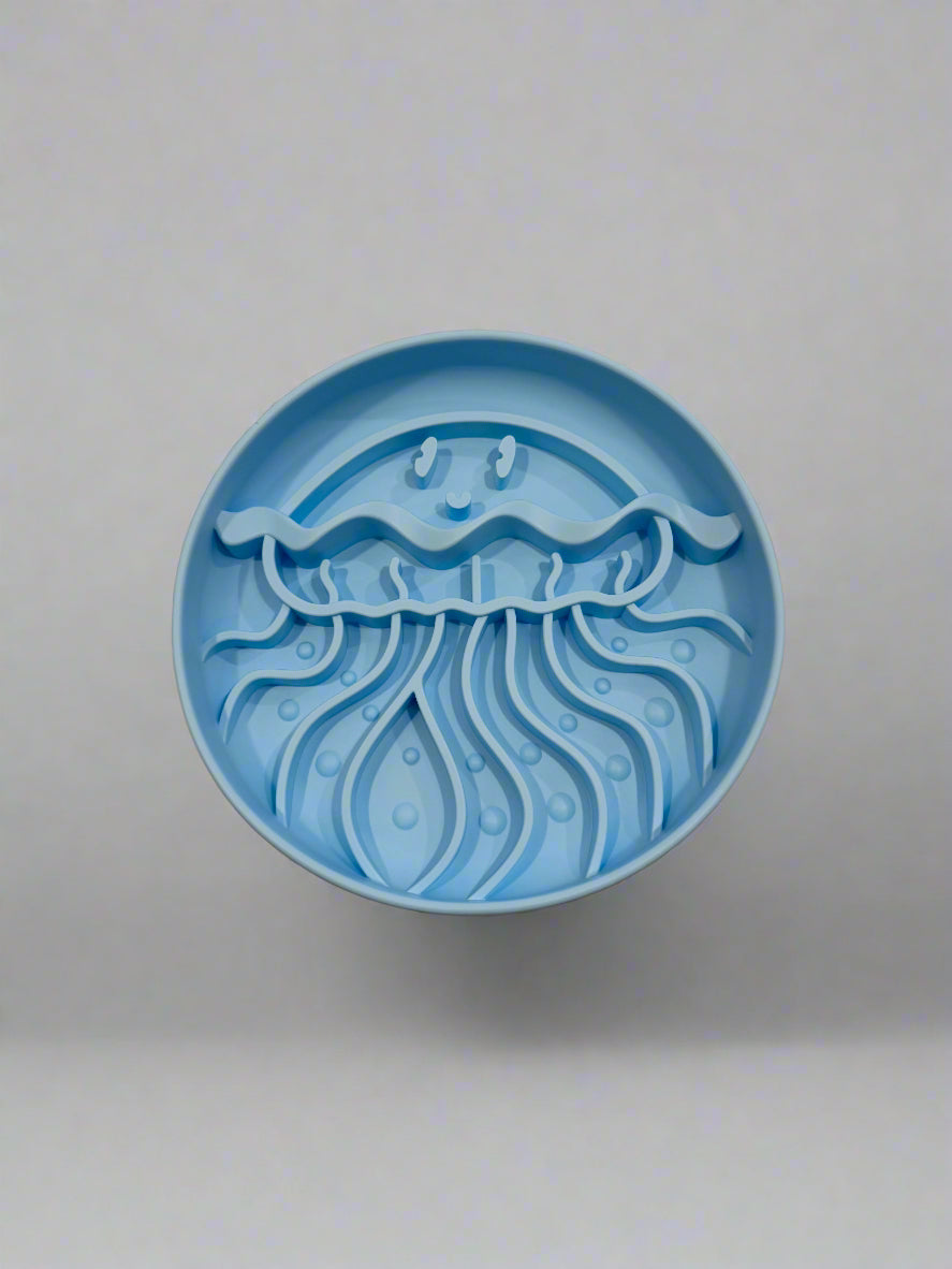 Jelly Fish 3-in-1 Pet Slow Food Bowl Silicone Licking Mat and Puzzle Feeder