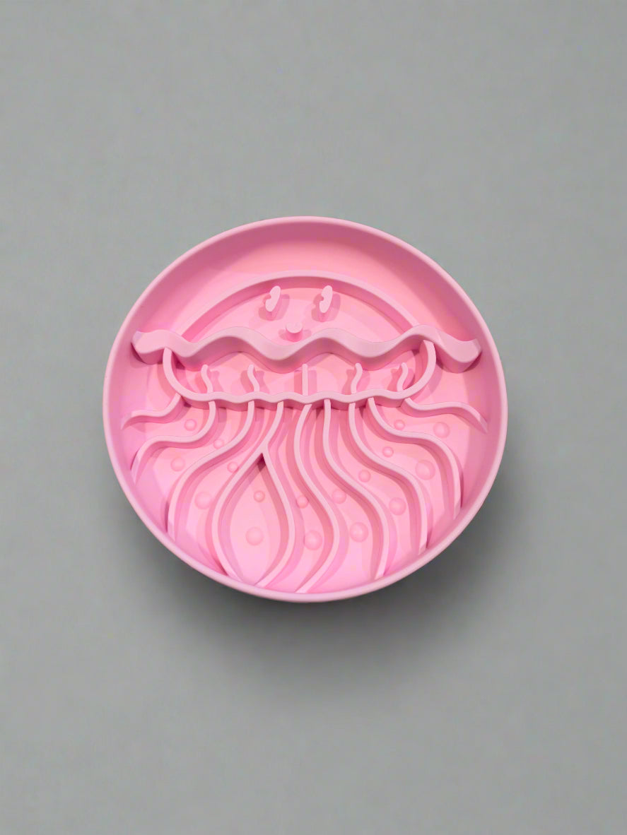 Jelly Fish 3-in-1 Pet Slow Food Bowl Silicone Licking Mat and Puzzle Feeder