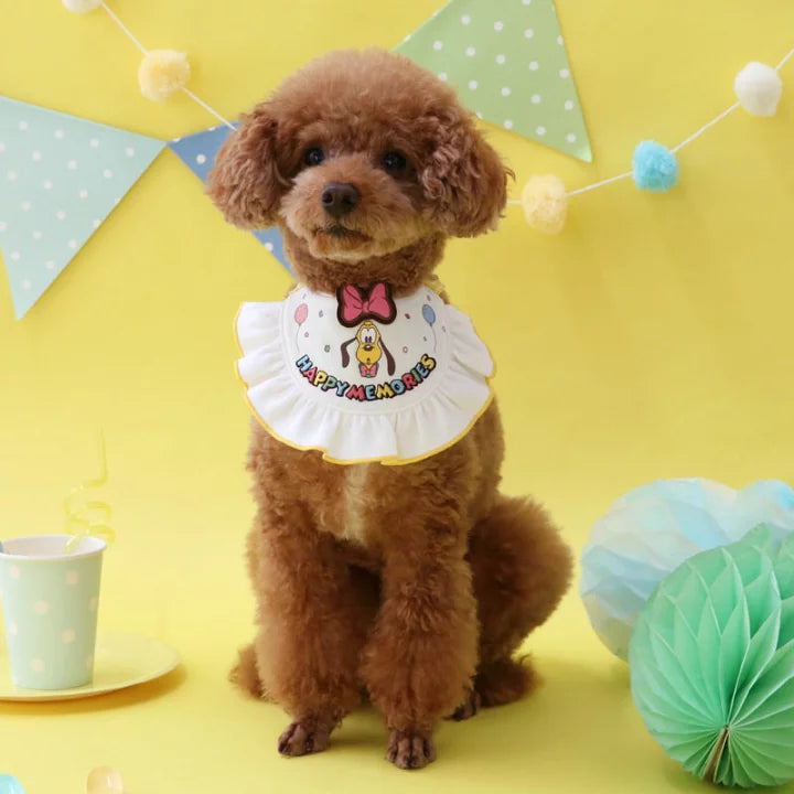 Disney Pluto Dog Clothes Party Bib Small Dog | Necklace Frill Stylish Cute Easy Elastic