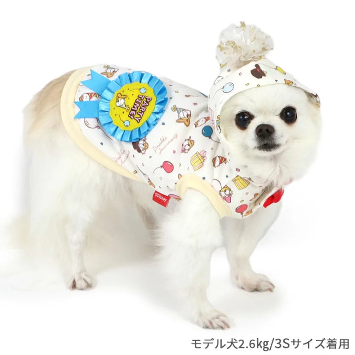 Disney dog clothes, fall/winter, Donald, party, patterned hoodie, 90th anniversary, sleeveless, small dog | Fall, Donald Duck