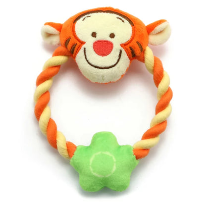 Disney dog toy Winnie the Pooh rope toy | Sound-making Tigger Piglet stuffed animal toy