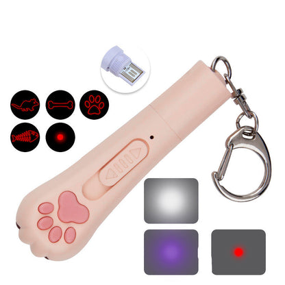 LED Light Pointer Cat Toy – USB Rechargeable with 5 Patterns