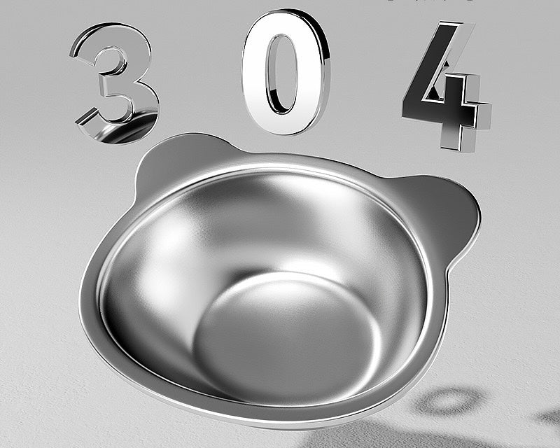 Stainless steel Bear Pet Elevated Bowl