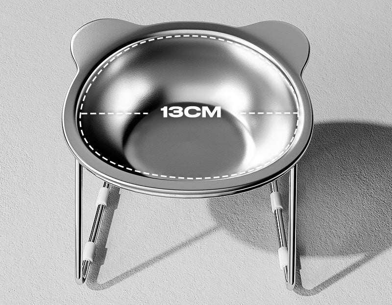 Stainless steel Bear Pet Elevated Bowl