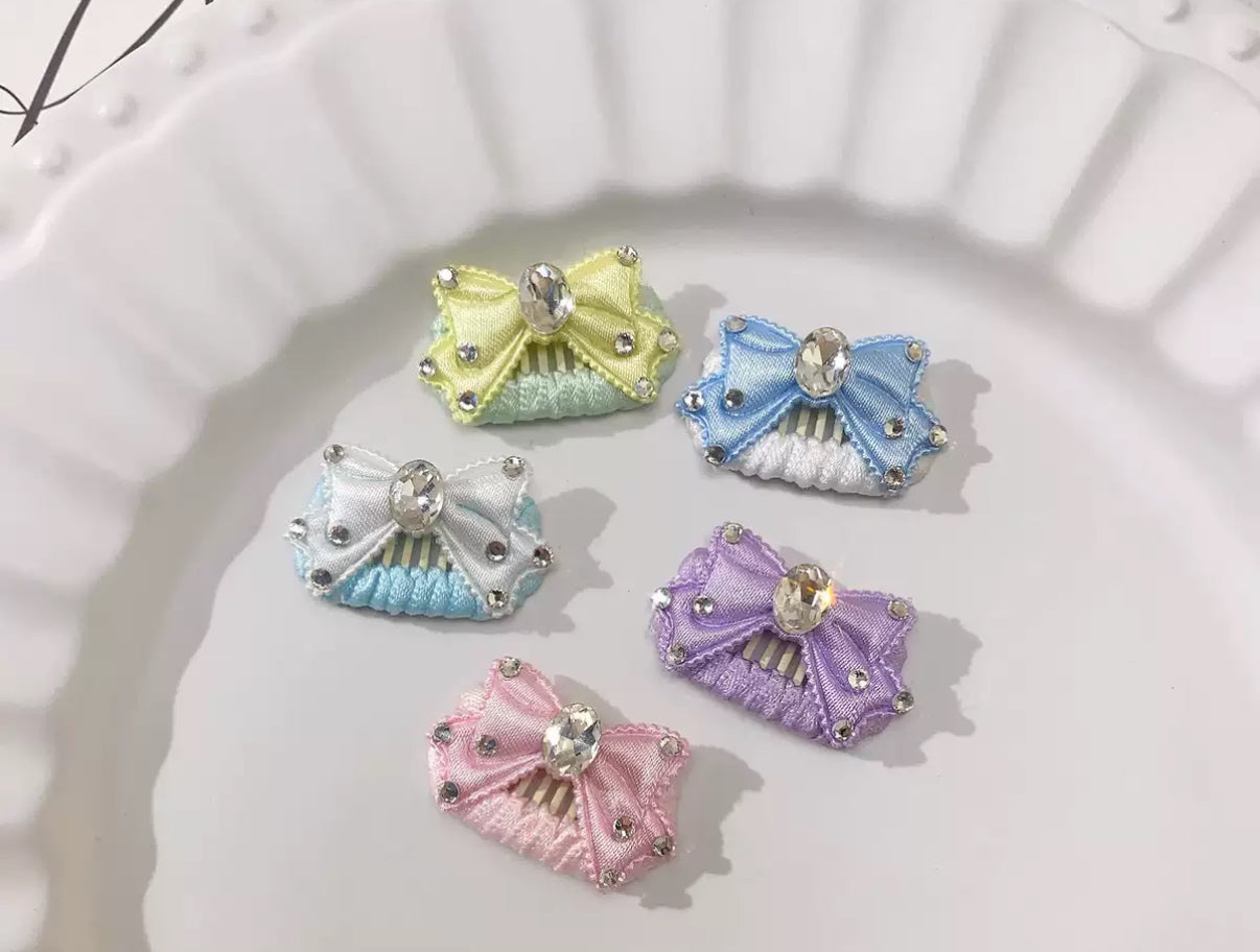 2.3cm Mini Hair Clip - Diamond Bows