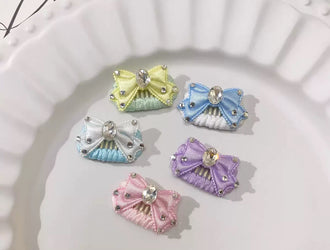 2.3cm Mini Hair Clip - Diamond Bows