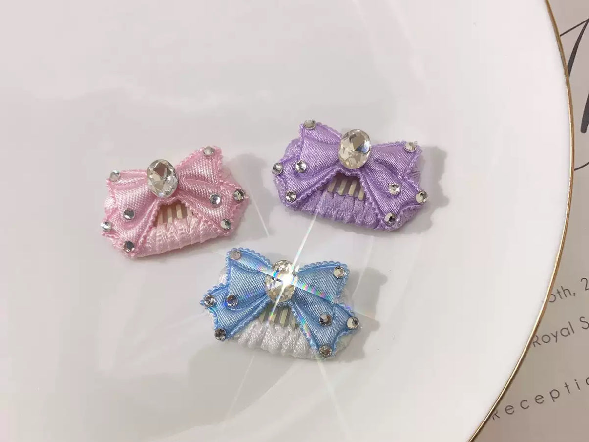 2.3cm Mini Hair Clip - Diamond Bows
