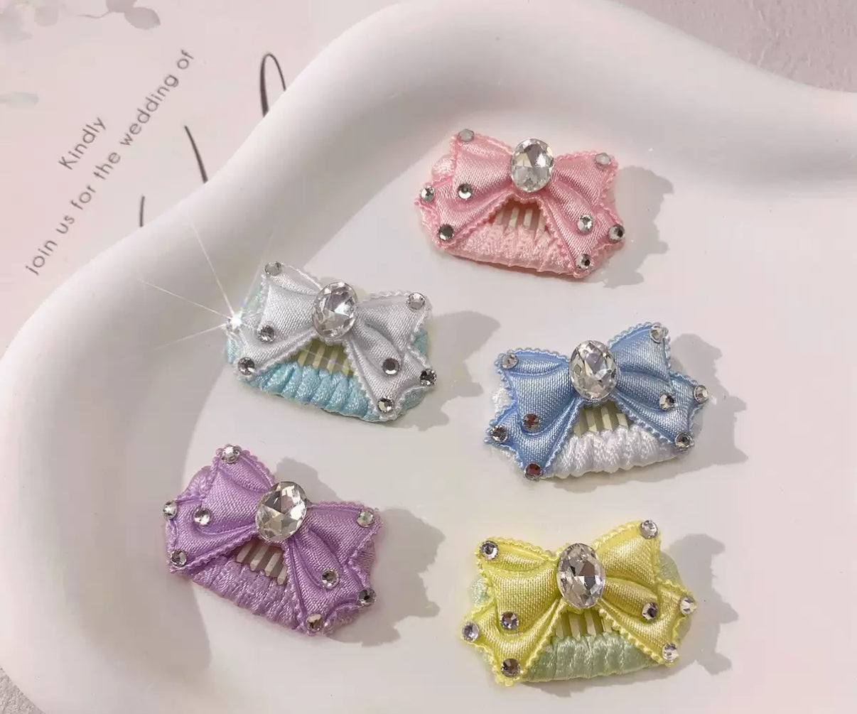 2.3cm Mini Hair Clip - Diamond Bows