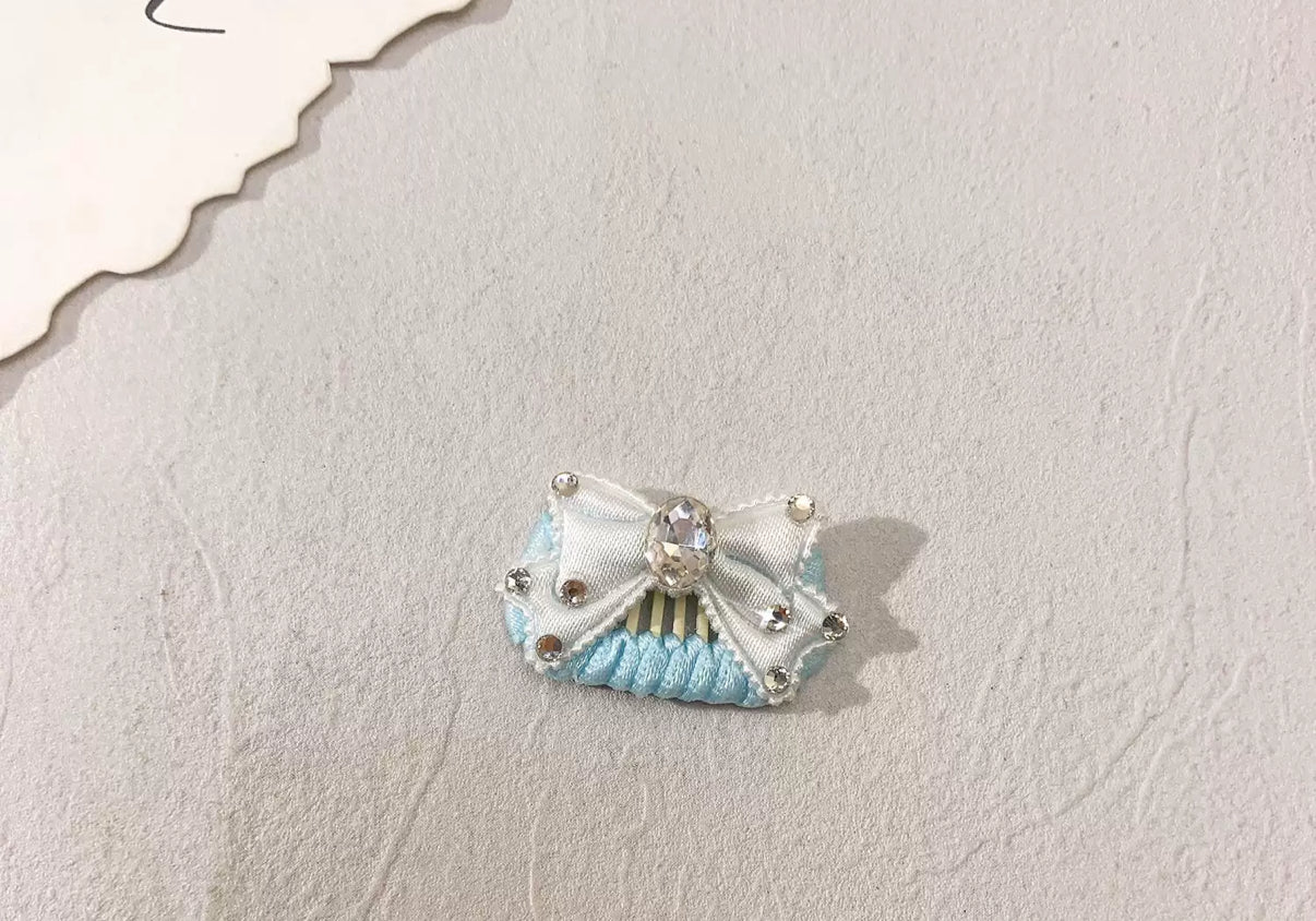 2.3cm Mini Hair Clip - Diamond Bows