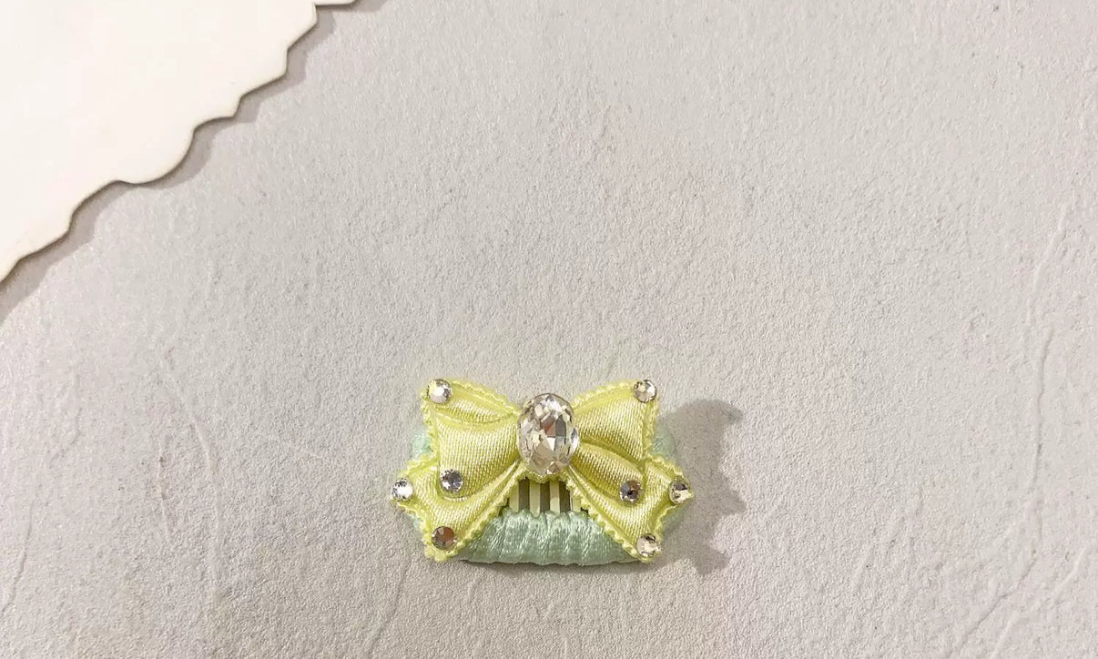 2.3cm Mini Hair Clip - Diamond Bows