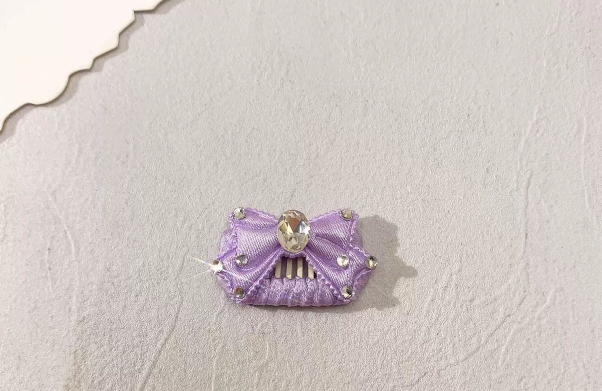 2.3cm Mini Hair Clip - Diamond Bows