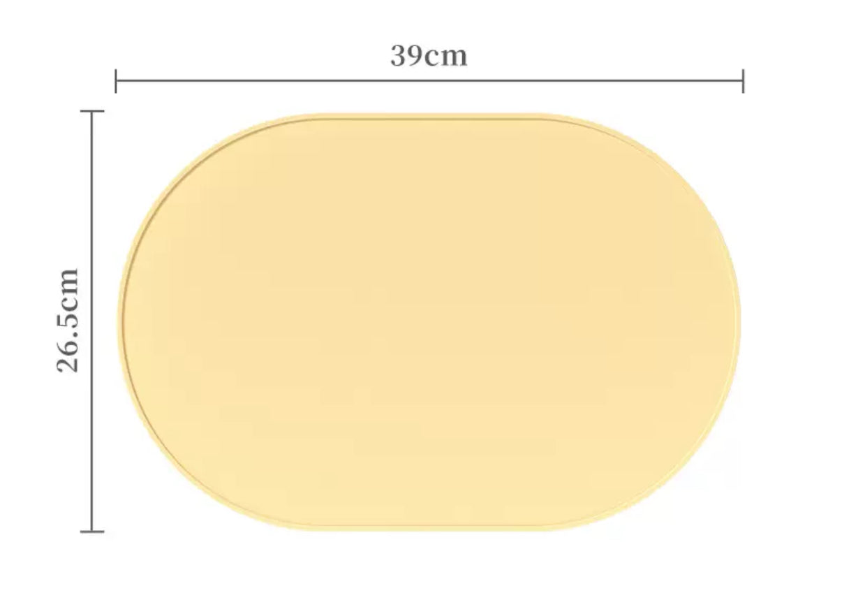 Oval Shape Non Slip Dining Mat