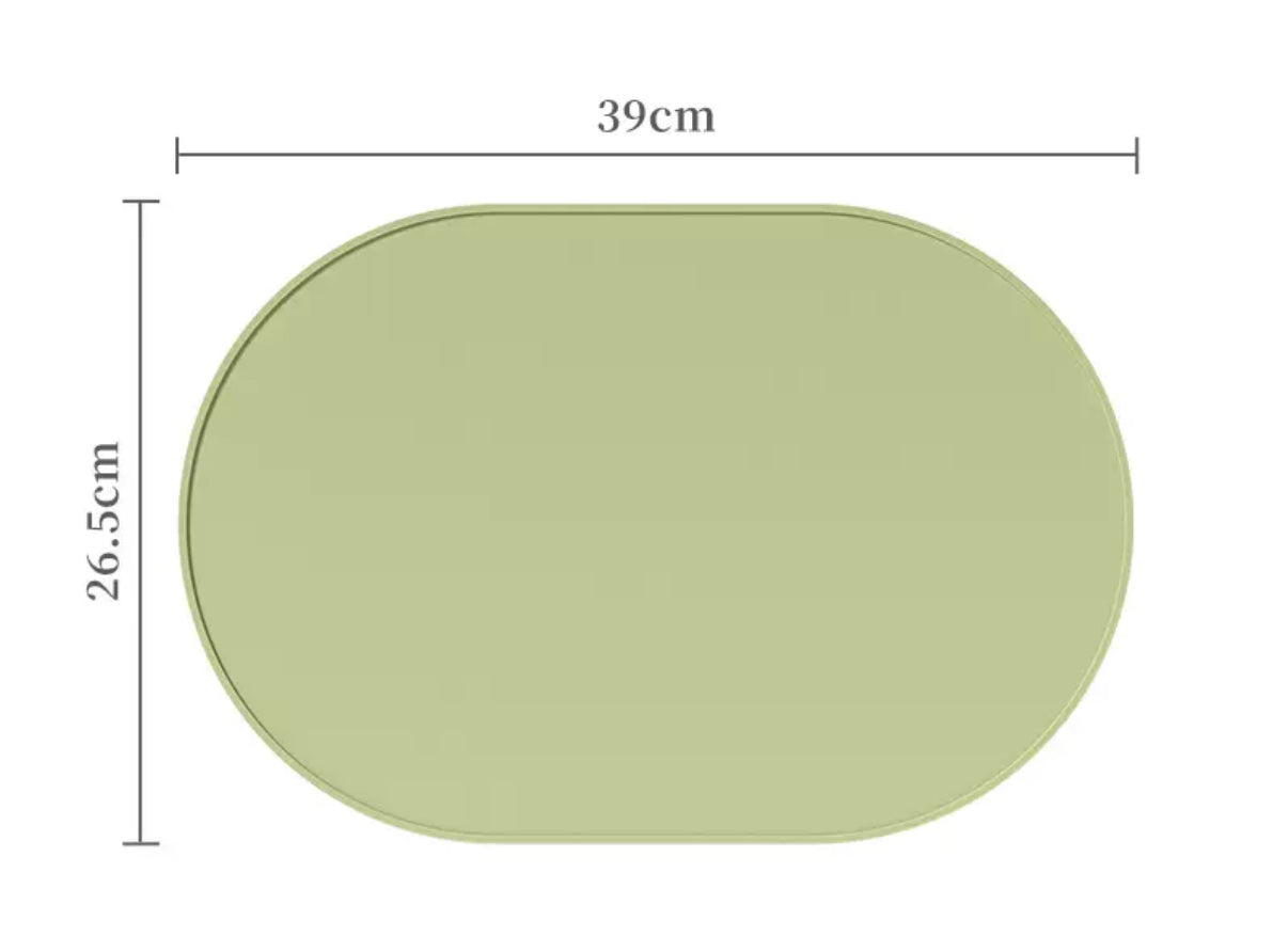 Oval Shape Non Slip Dining Mat