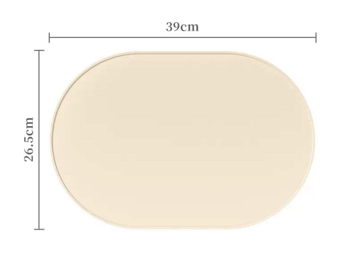 Oval Shape Non Slip Dining Mat