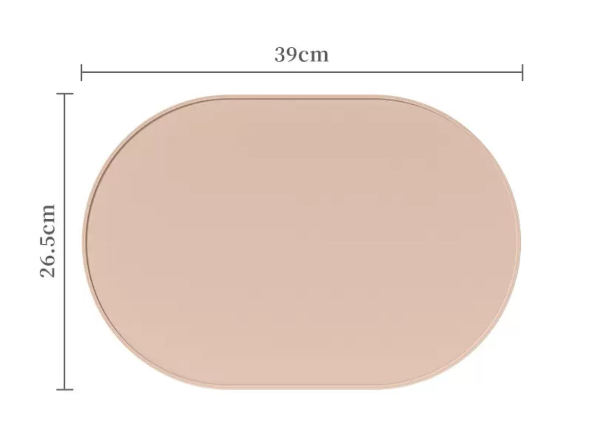 Oval Shape Non Slip Dining Mat