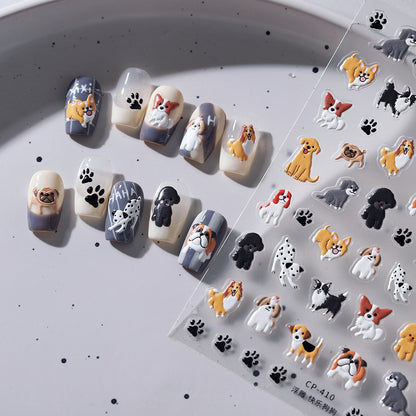 Cat & Dog Nail Art Stickers – 5D Stereoscopic Pet Nail Decals