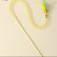 Cats Teaser with Colorful Flexible Net Tube and Feathered Attachments With Bells