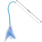 Cats Teaser with Flexible Net Tube and Feathered Attachments With Bells