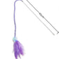 Cats Teaser with Flexible Net Tube and Feathered Attachments With Bells