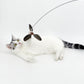 Long Steel Wire Spinning Windmill cat Teaser self-Hi Bell Feather Replacement Head Fishing Style cat Teaser