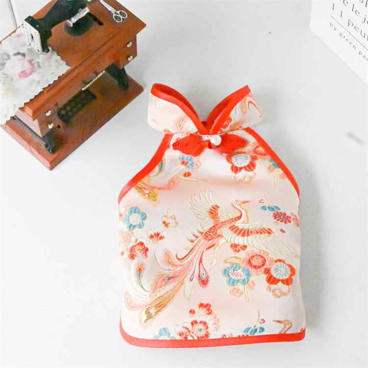 Lunar New Year Pink Pet Dress Dragon Embroidery | Chinese Spring Festival Dog & Cat Outfit thepawprincipality Lunar New Year Pink Pet Dress Dragon Embroidery | Chinese Spring Festival Dog & Cat Outfit thepawprincipality
