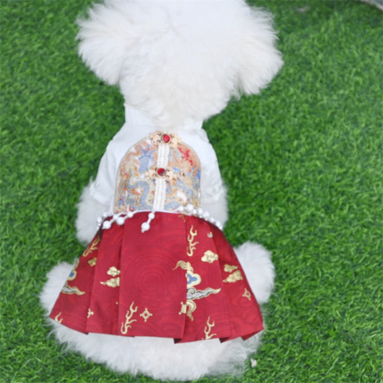 Chinese Spring Festival Lunar New Year Red Dress