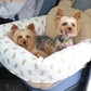 Dog drive box, bear, drive carrier, small dog | Washable, with cover, anti-jump lead, car drive bed, drive seat, stylish, anti-jump, passenger seat, camping, fluffy