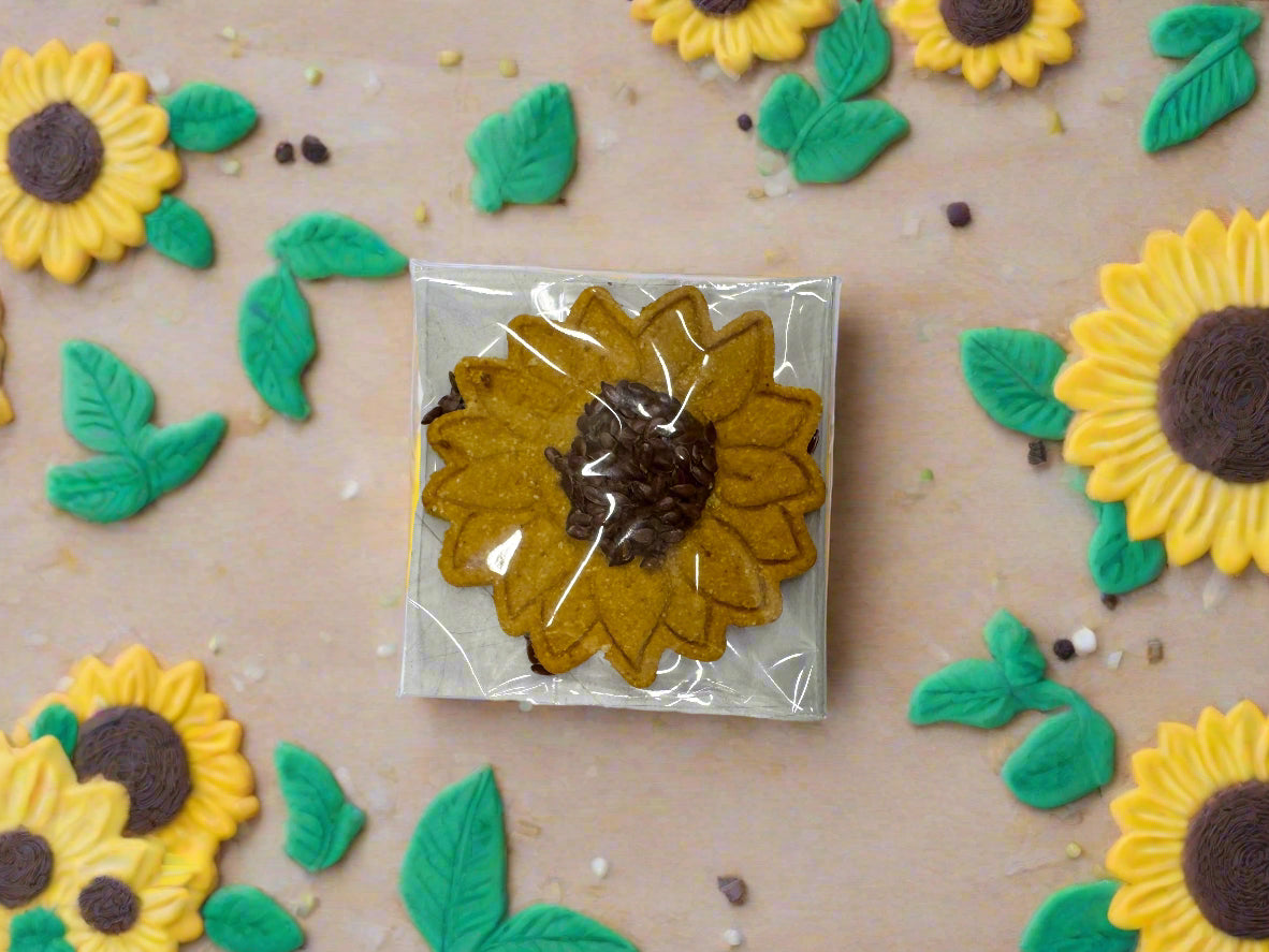 Sunflower Dog Cookie