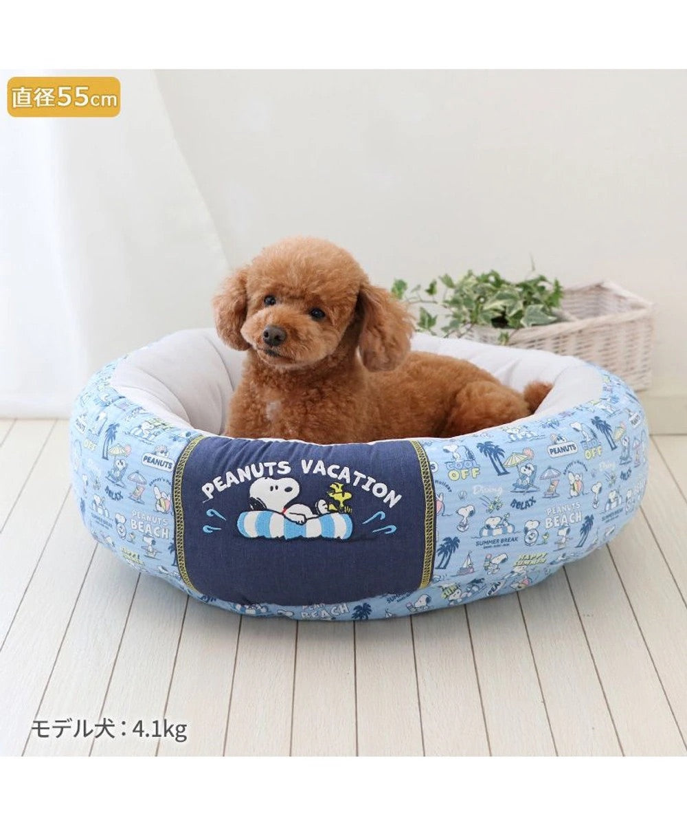 Dog Bed Cool Summer Snoopy Cuddler Small Dogs Medium Dogs Large Dogs | Vacation Pattern Round Cool Touch Feeling Summer Cat Pet Bed Washable Cool Cool Cooling Heat Protection Nursing Care Senior Cushion Fluffy