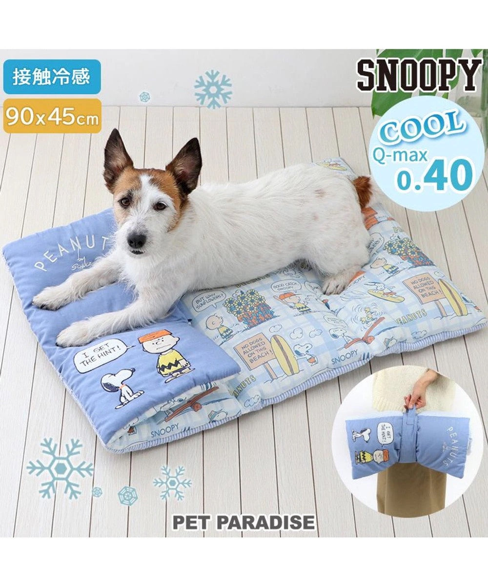 Cooling Roll Mat Summer Cool Snoopy Small  Large | Summertime Pattern Cool Touch Pet Compact Cat Heat Prevention Heat Stroke Prevention Portable Cool Cooling Cool Feel Cool Car