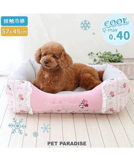 Dog Bed Cool Summer Cuddler Disney Small Dog Lace Pattern | Minnie Mouse Square Cool Touch Summer Cat Pet Bed Washable Cool Cool Cooling Heat Countermeasure Cushion Fluffy